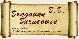 Dragovan Durutović vizit kartica